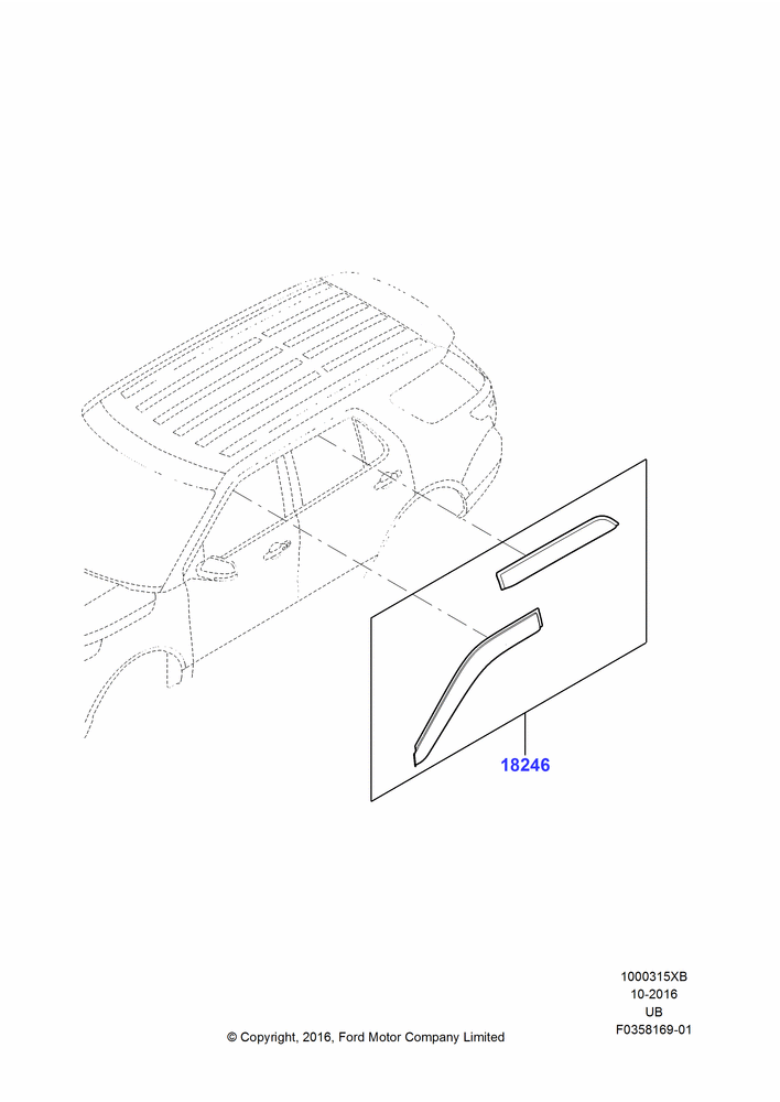 15XB - Body Dress Up Kits - Side, Accessory, Side Window Deflectors; 06/JUN/2016-03/MAR/2019