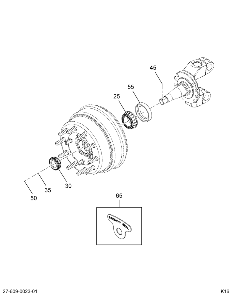 SEALS & BEARINGS; WHEELS, FRONT AXLE