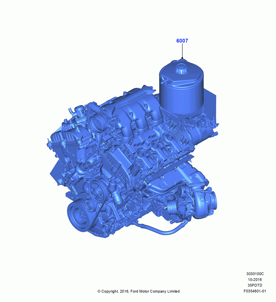 00C - Engine Assy Fully Dressed, 3.5L V6 GTDI; 28/OCT/2016