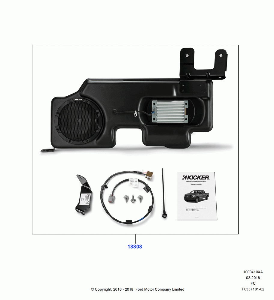 10XA - Audio Equipment - Accessory, (+) North American Markets, Mid Audio + CD + Sdars, Kicker Sound System Kit; 20/OCT/2014