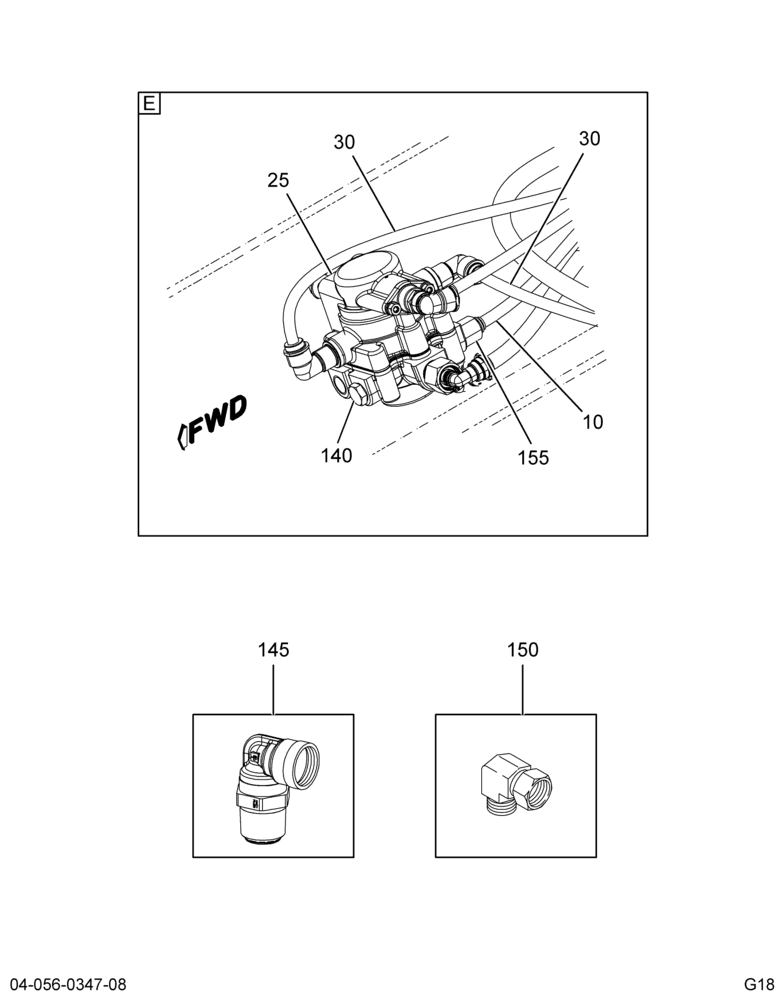 BRK VALVE INSTL; REAR SECTION, 4X2 AIR BRK 8/8