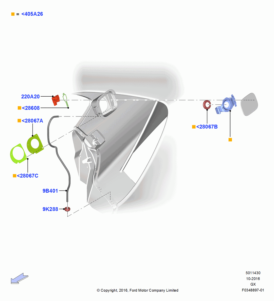 30 - Fuel Tank Filler Door and Controls; 28/OCT/2016