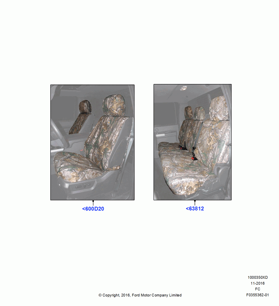 50XE - Accessory Front & Rear Seat Covers, (+) North American Markets, With Realtree Design; 20/OCT/2014