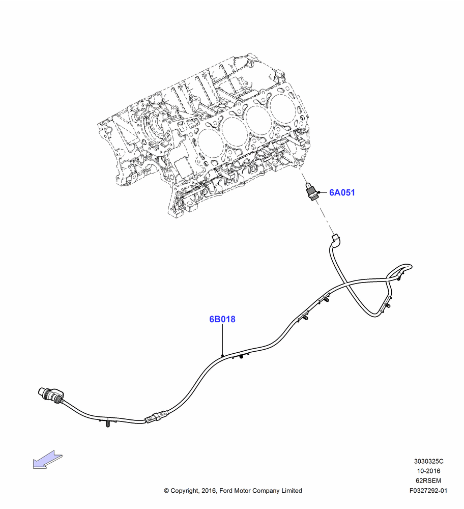 Engine Heater, 6.2L 16V OHC NA V8 Gas