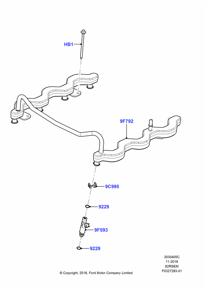 05C - Fuel Injectors and Pipes, 6.2L 16V OHC NA V8 Gas; 30/JAN/2017