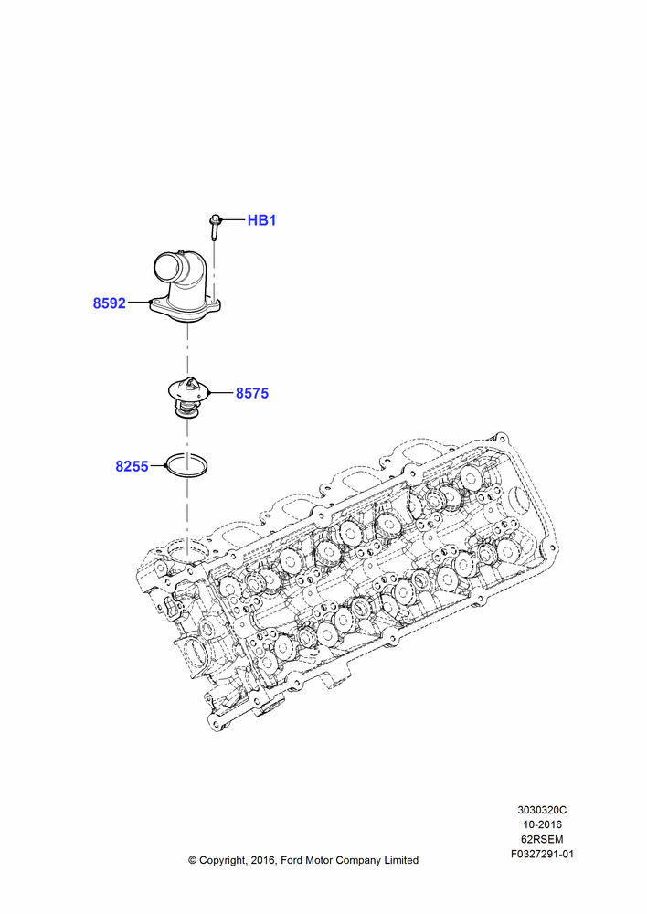 Thermostat/Housing & Related Parts, 6.2L 16V OHC NA V8 Gas