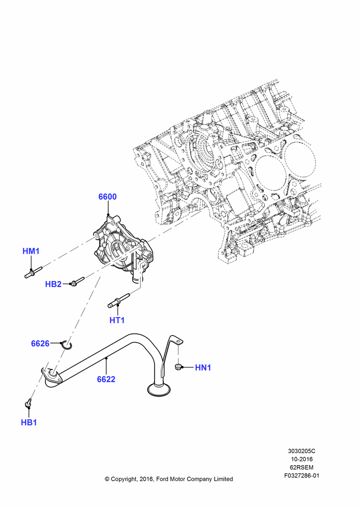 05C - Oil Pump, 6.2L 16V OHC NA V8 Gas; 30/JAN/2017