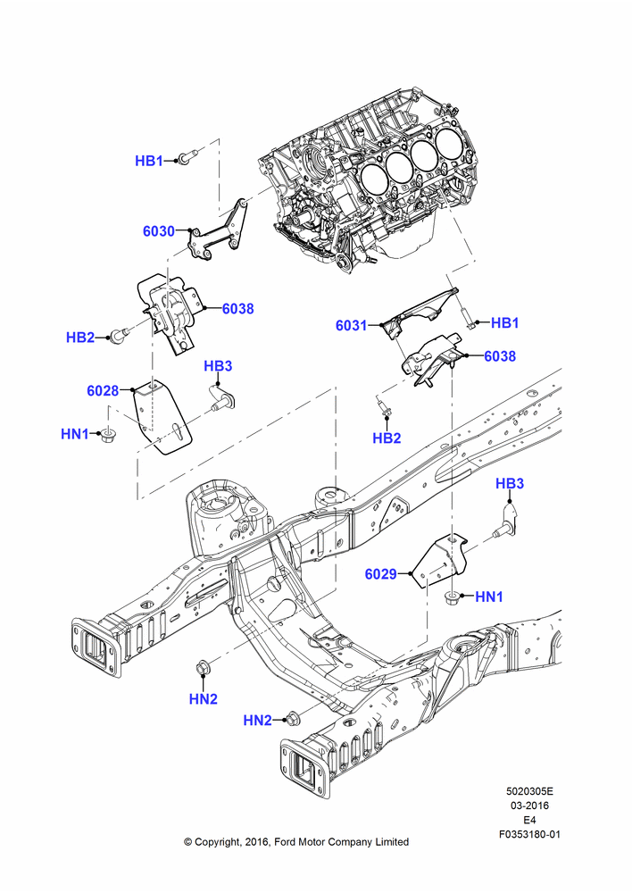 05E - Engine Mounting, 6.2L 16V OHC NA V8 Gas; 30/JAN/2017