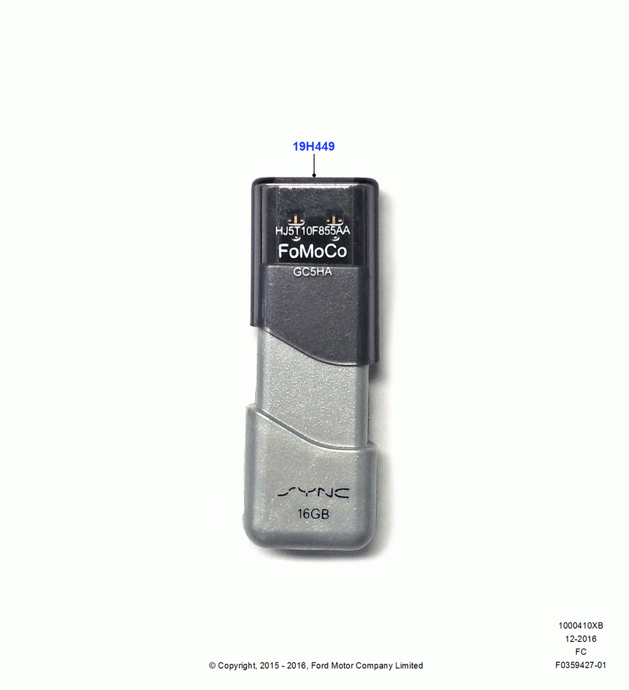 10XB - Audio Equipment - Accessory, (+) North American Markets, Sync Navigation Memory Stick Up Grade, Accessory; 12/OCT/2015