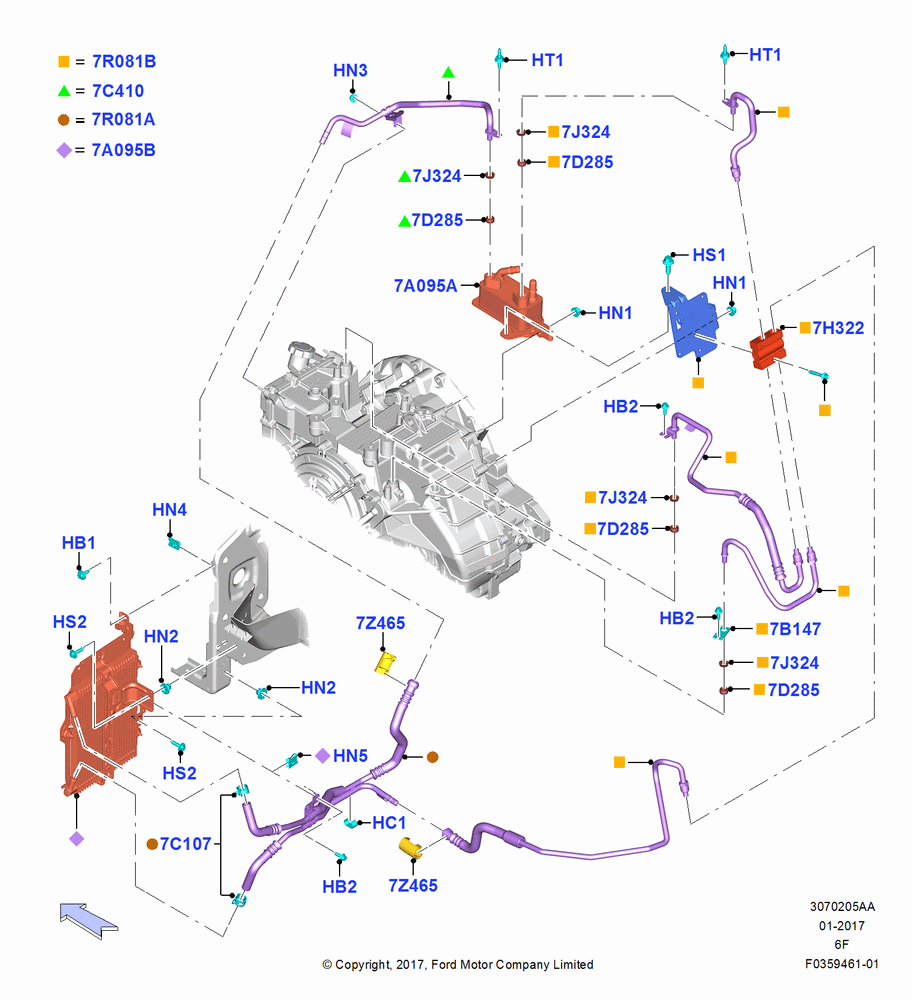 05AA - Transmission Cooling Systems, 6 Speed Auto Transmission 6F55; 28/NOV/2016