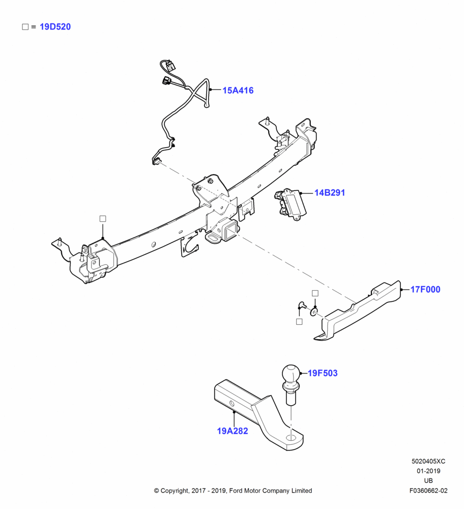 05XC - Tow Bar, Accessory; 06/JUN/2016-24/OCT/2017