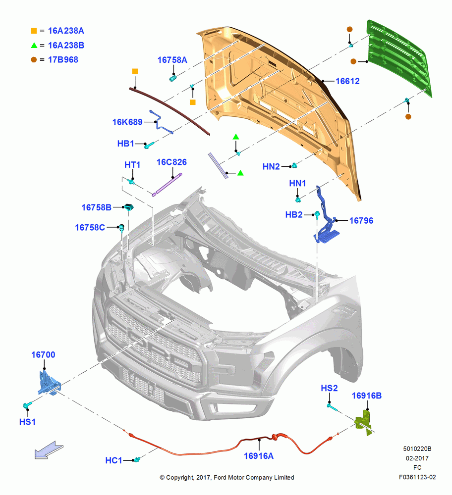 20B - Hood and Related Parts, Phantom/Raptor; 10/OCT/2016