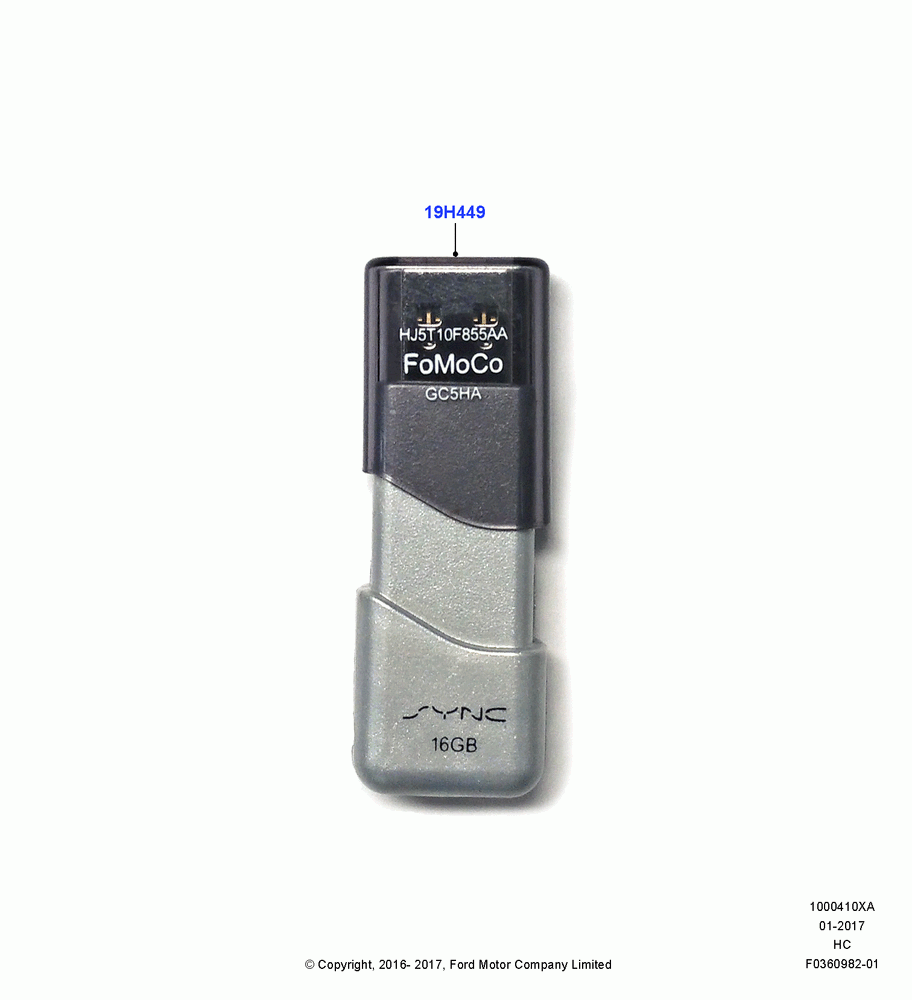 10XA - Audio Equipment - Accessory, Sync Navigation Memory Stick Up Grade, Accessory; 04/JUL/2016