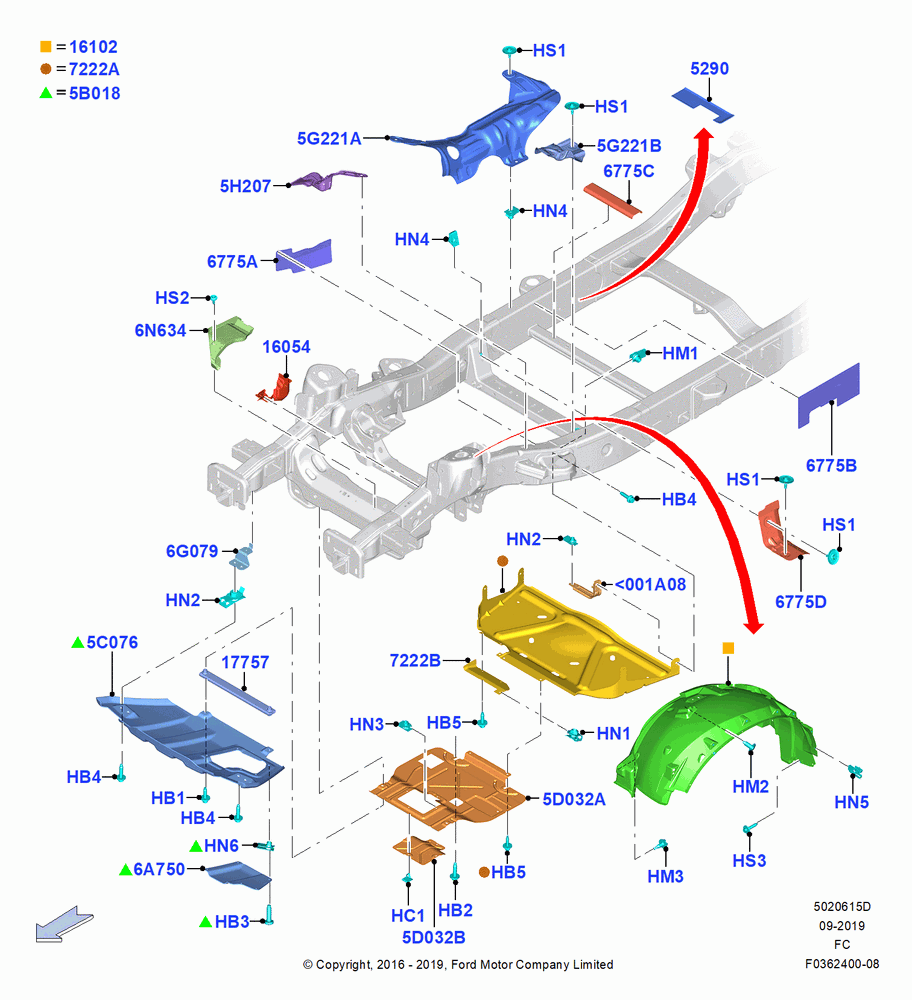 15D - Splash and Heat Shields, With Skid Plates, Phantom/Raptor; 10/OCT/2016