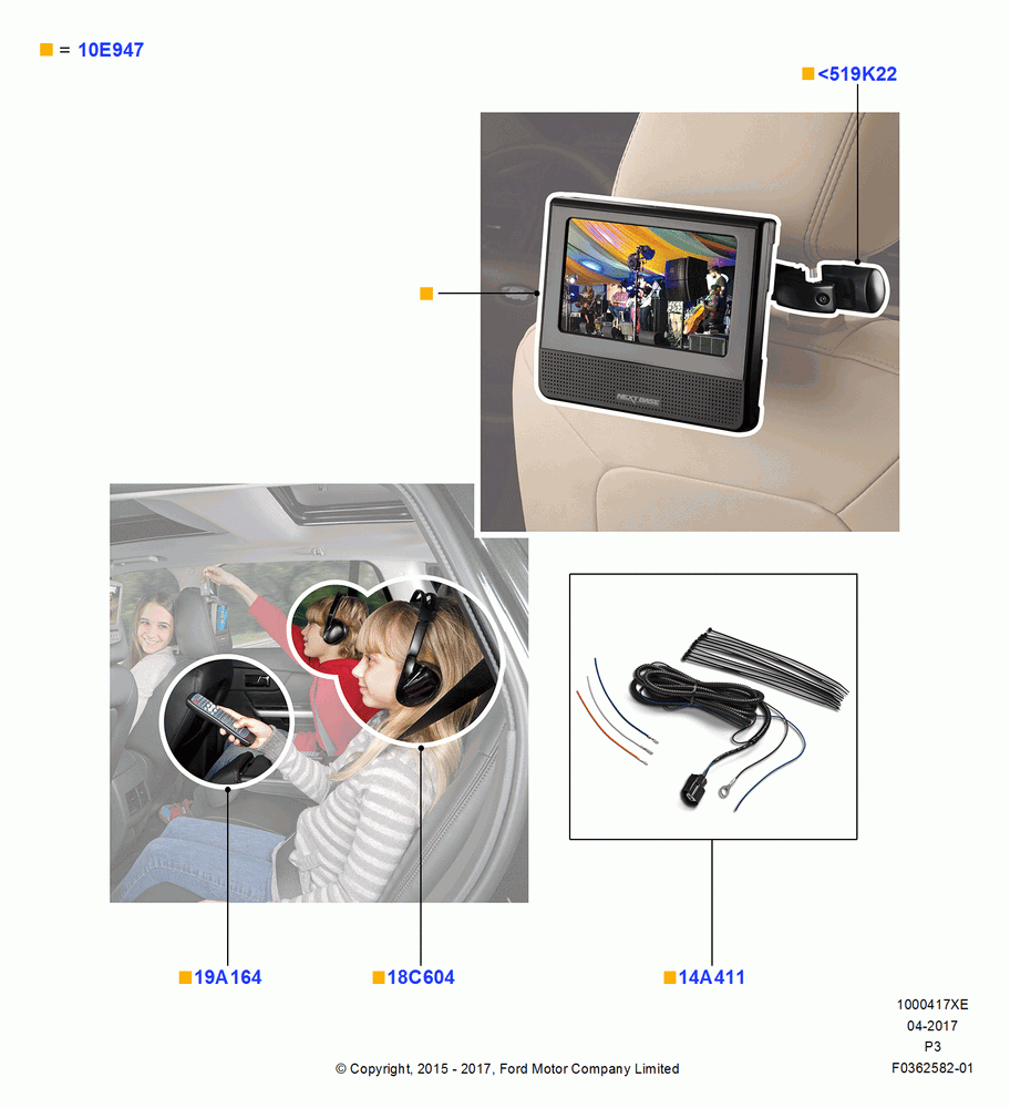 17XE - Accessory Entertainment Systems, Portable DVD Kit, Accessory; 07/DEC/2015