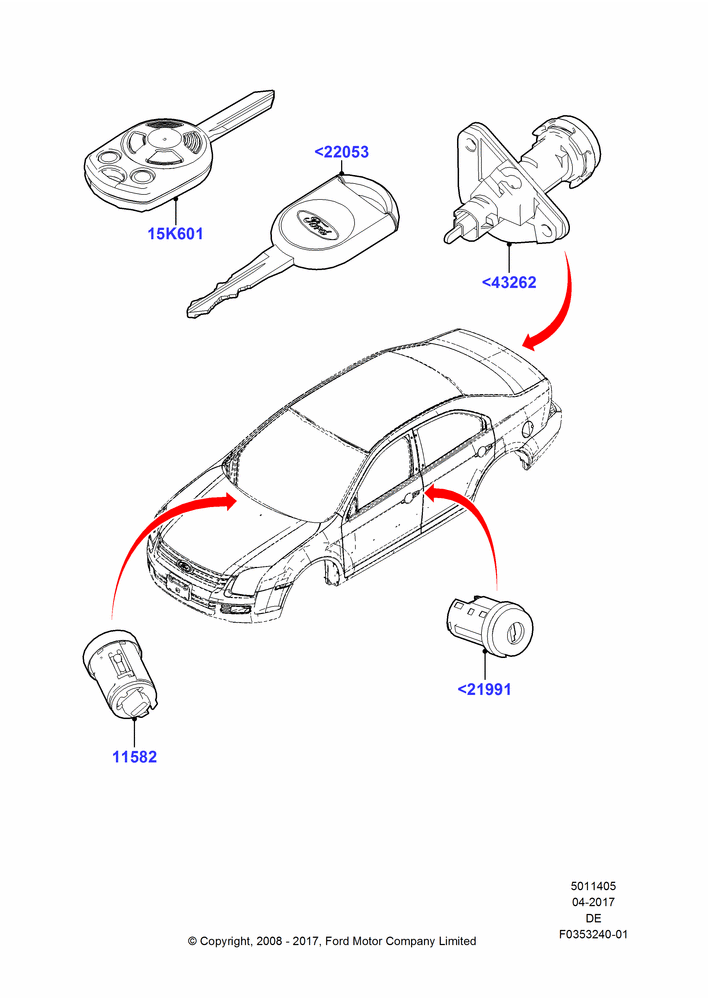 05 - Vehicle Lock Sets and Repair Kits; 01/AUG/2005-29/JUL/2012