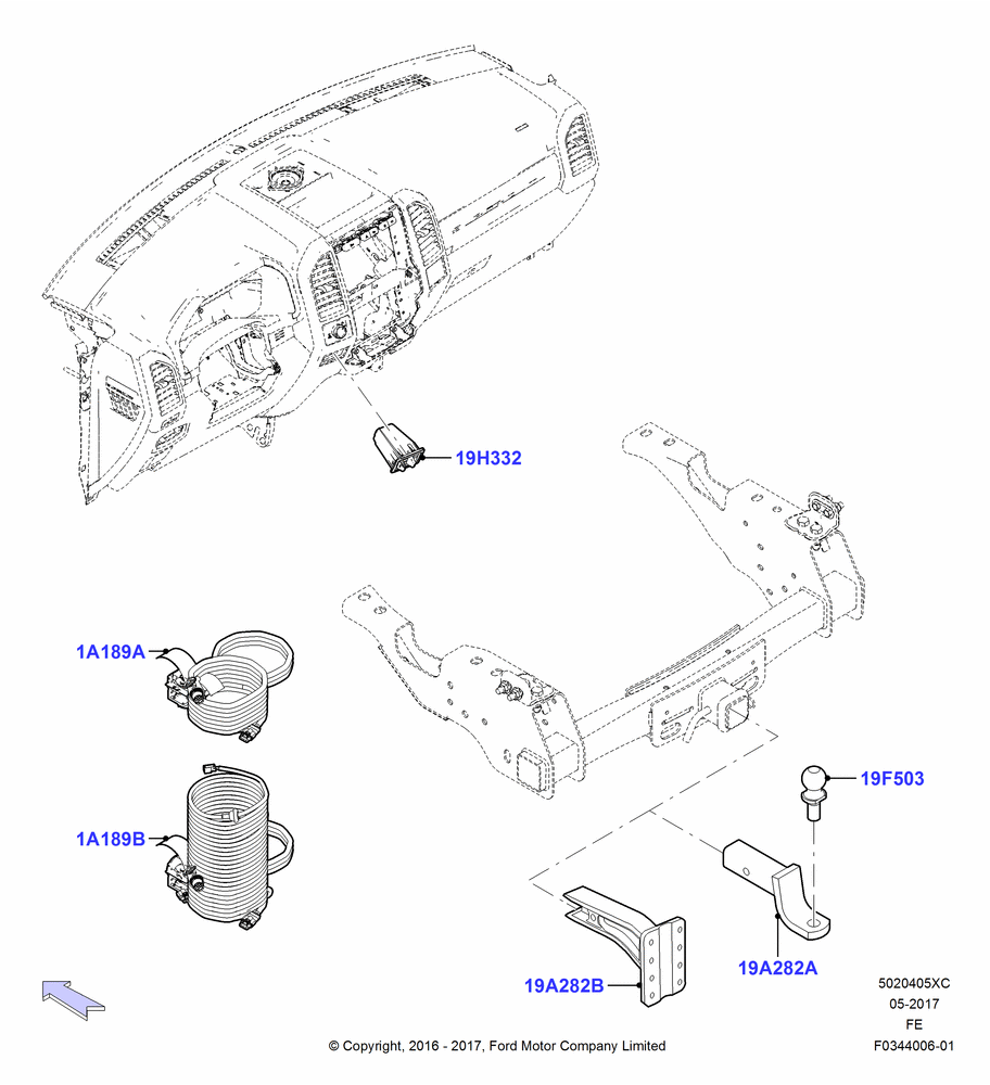 05XC - Tow Bar, Accessory; 11/JUL/2016-04/NOV/2019
