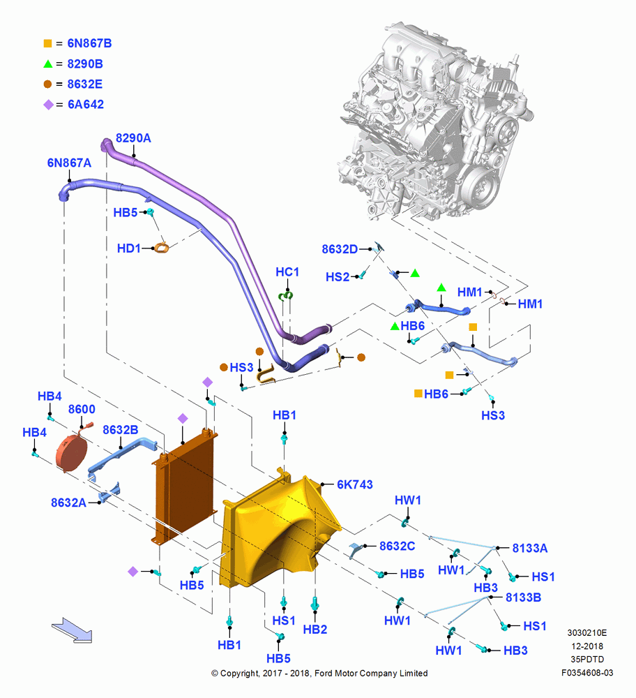 10E - Oil Cooler and Filter, 3.5L V6 GTDI; 28/OCT/2016