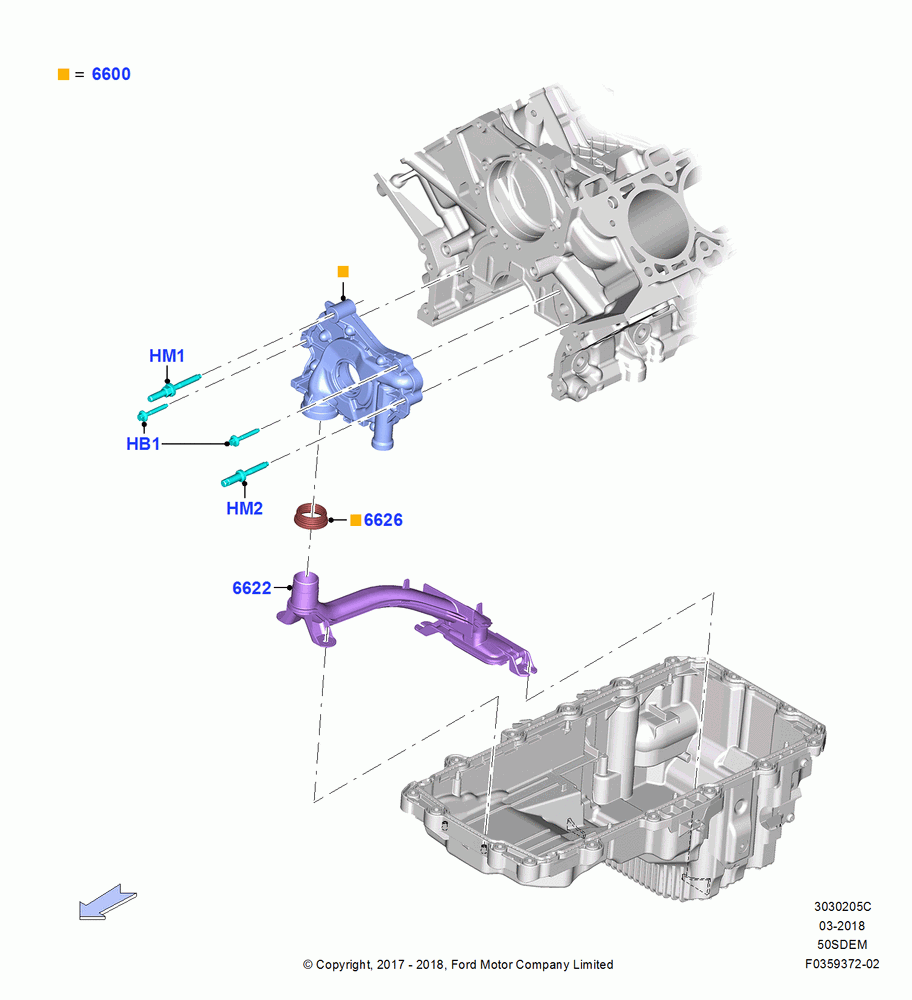 05C - Oil Pump, 5.0L Coyote; 17/JUL/2017