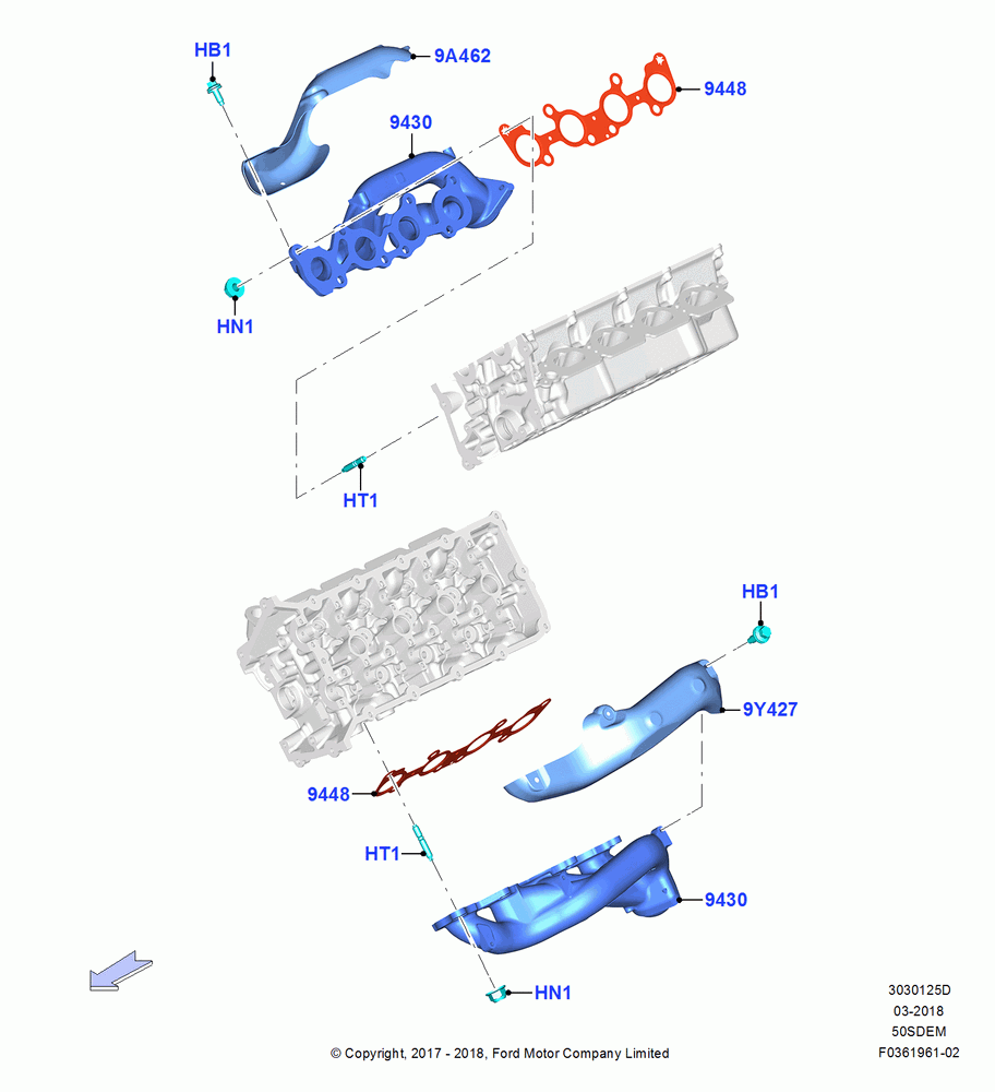 25D - Exhaust Manifold, 5.0L Coyote; 17/JUL/2017