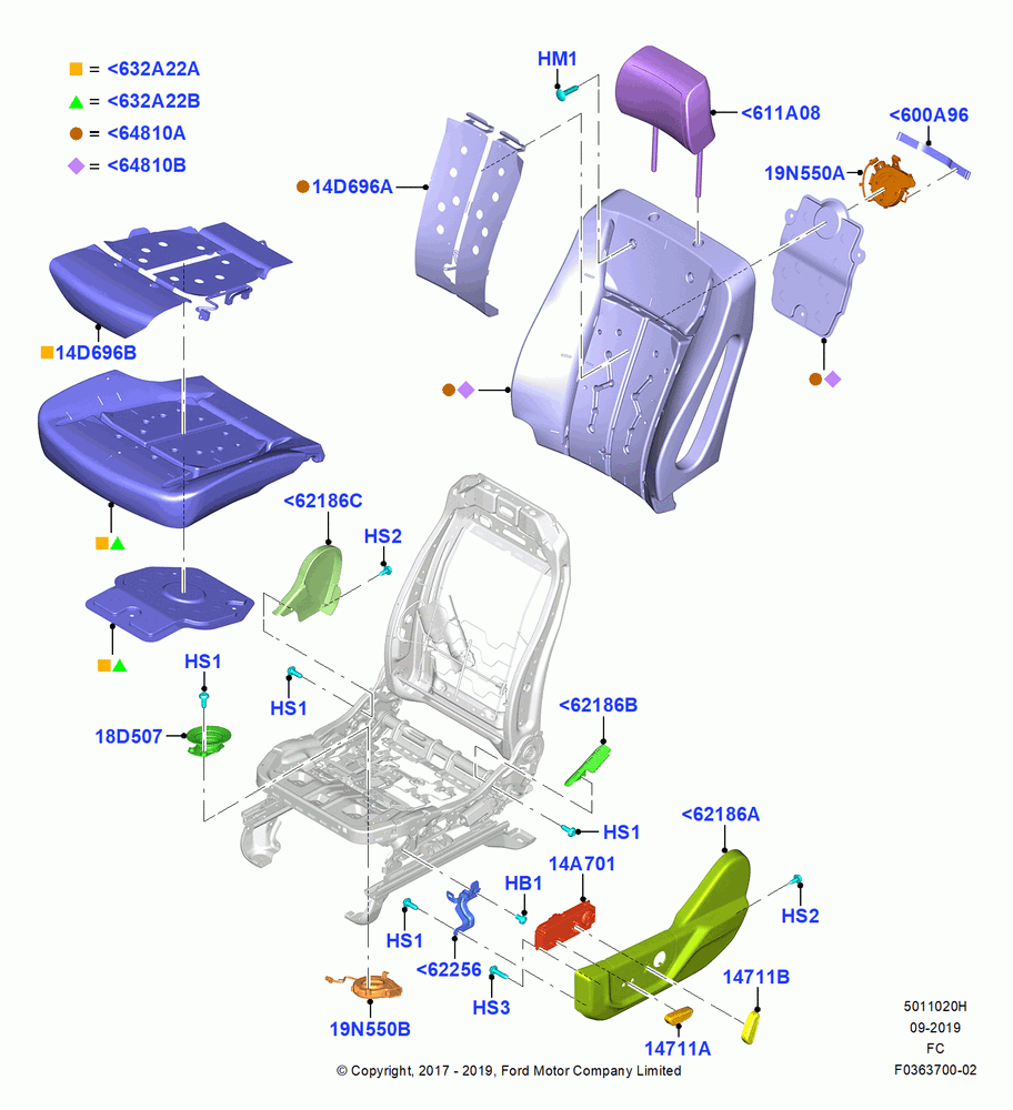 20H - Front Seat Pads/Valances & Heating, Drv Power Seat Adjust With Memory, Drviver Heated Vented Cooled Seat, Driver Seat; 17/JUL/2017
