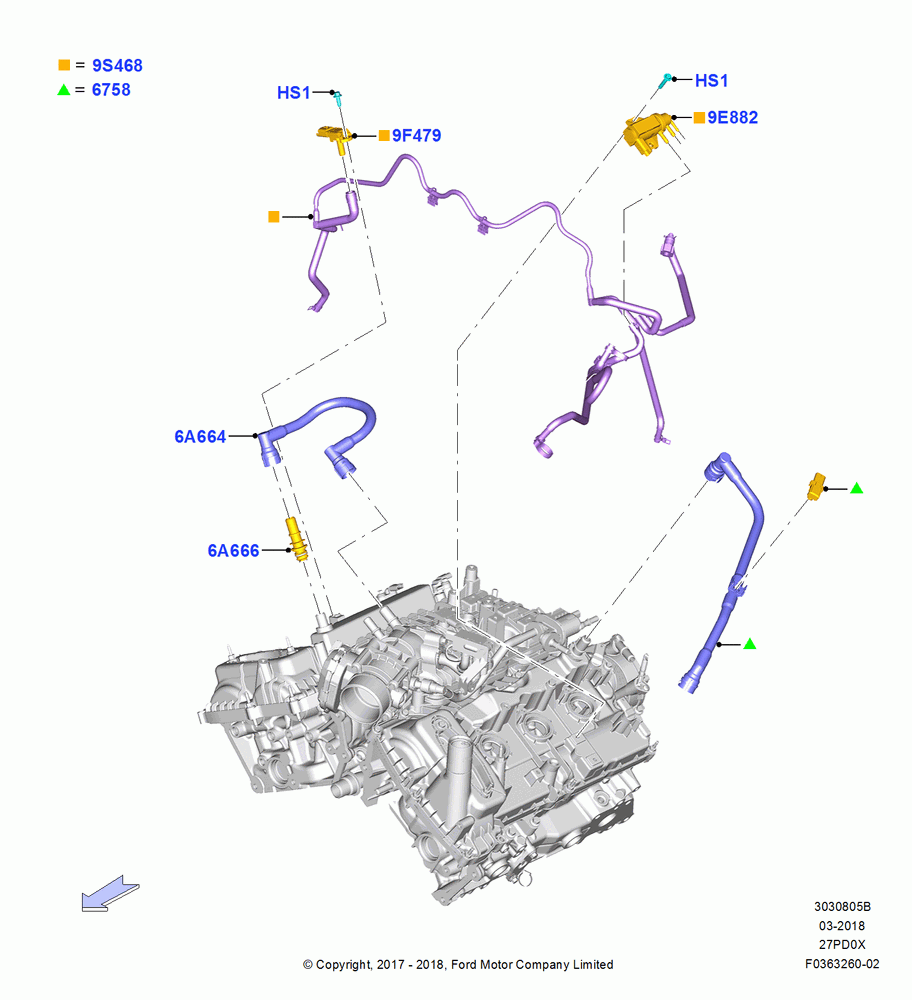 05B - Emission Control - Crankcase, 2.7L DOHC 4V DI GT V6 GAS/FFV; 17/JUL/2017