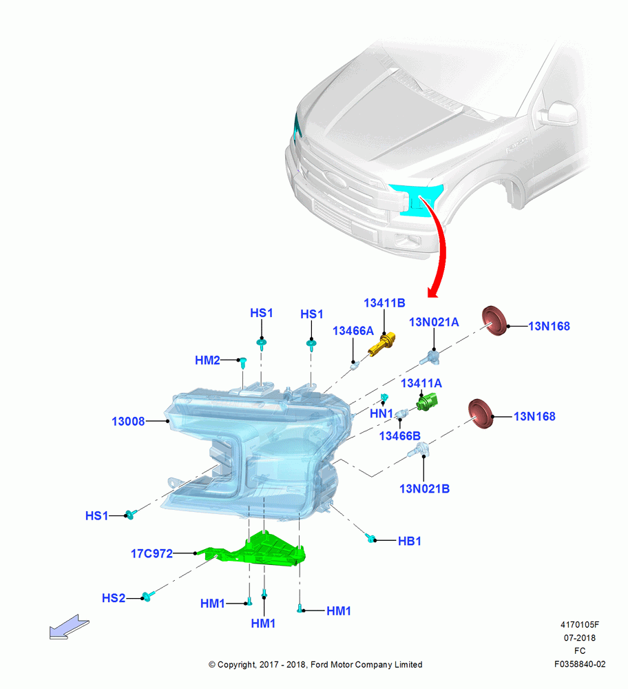 Headlamps and Front Flasher Lamps, Headlamps - Halogen, With Level 4 Headlamps