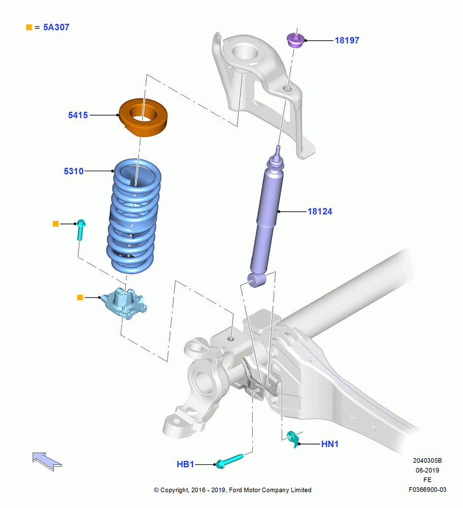 05B - Front Suspension Struts and Springs, LHD 4WD (Part Time Drive); 11/JUL/2016