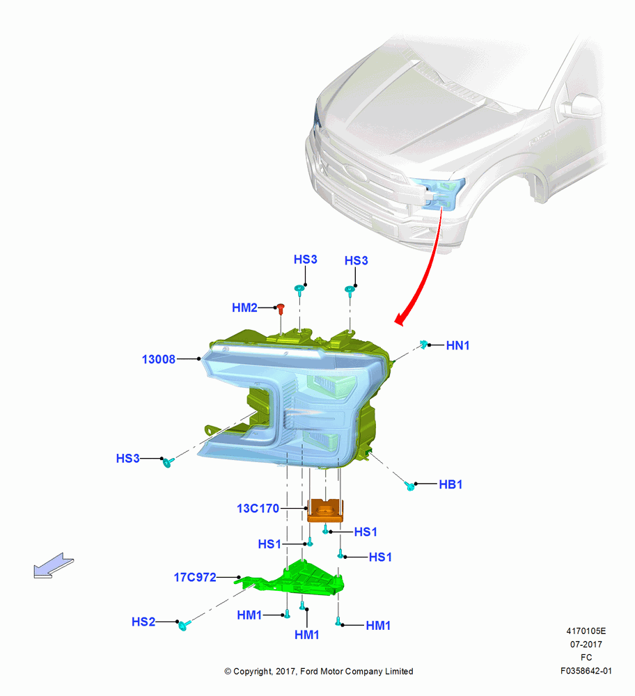 Headlamps and Front Flasher Lamps, Headlamps - Fixed DSS (LED), Headlamps - Level 5