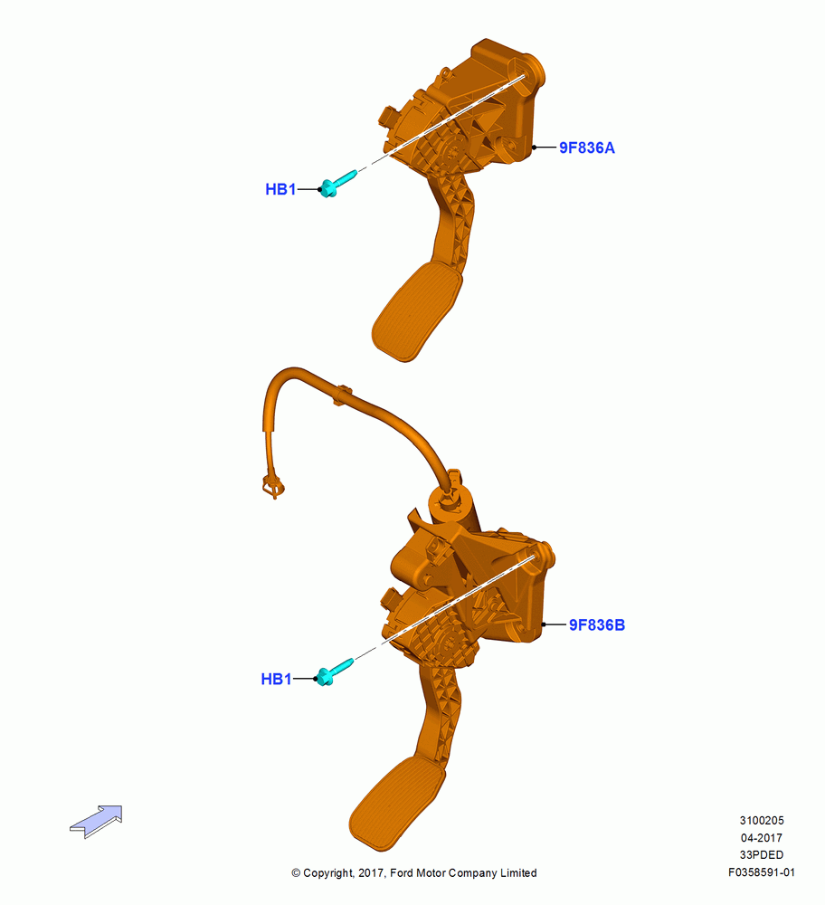 05A - Accelerator/Injection Pump Controls, 3.3L Duratec; 17/JUL/2017