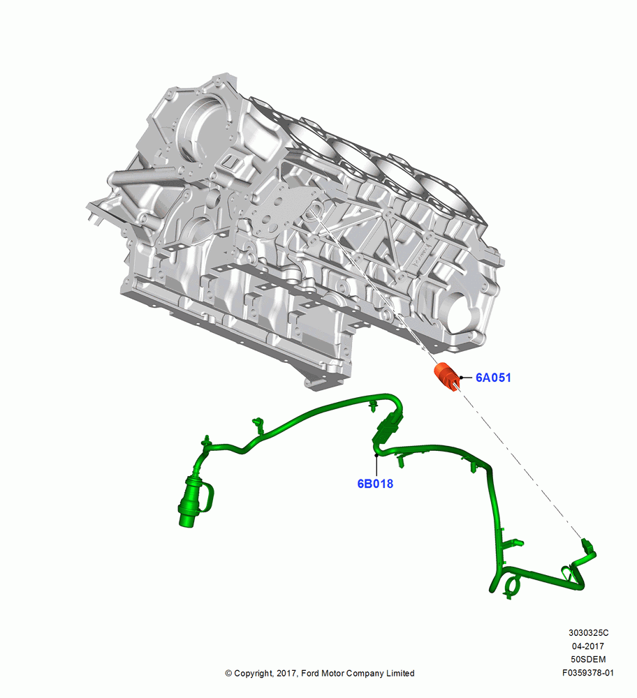 Engine Heater, 5.0L Coyote