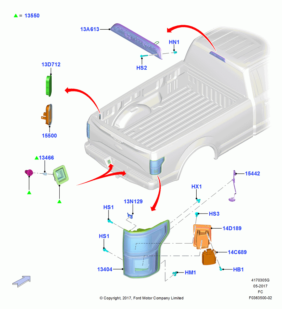 Rear Lamps, Tail lamps - LED Rear, Taillamps - LED With Blis