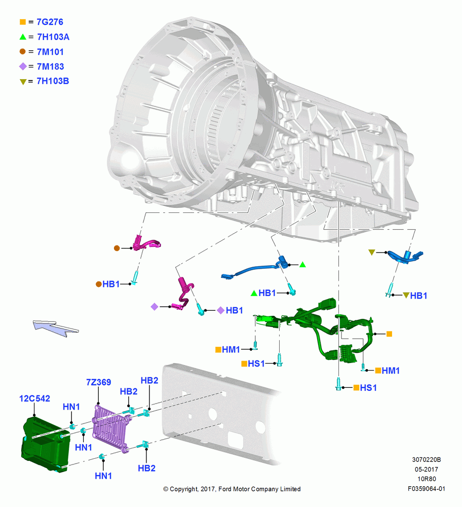 20B - Transmission Modules and Sensors, 10 Speed Auto Transmission (10R80); 25/SEP/2017