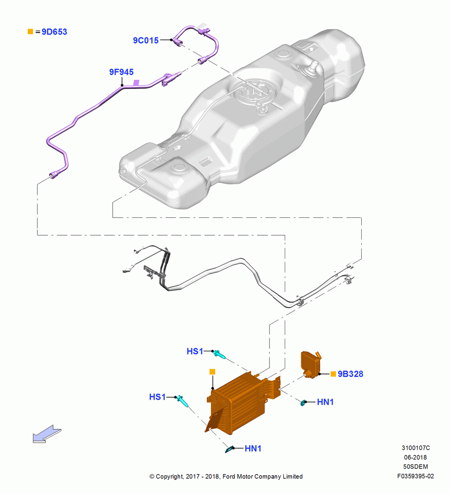 07C - Fuel Vapour System, 5.0L Coyote; 17/JUL/2017