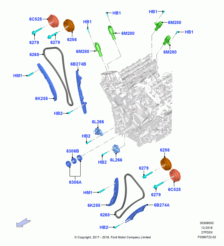 Timing Gear, 2.7L DOHC 4V DI GT V6 GAS/FFV