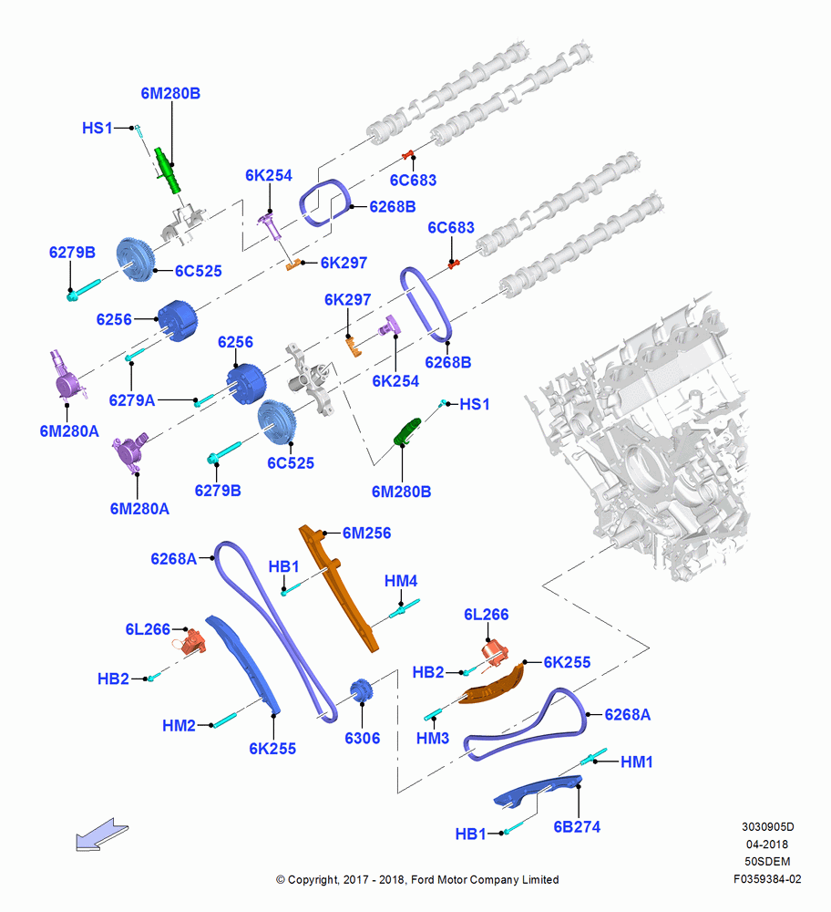 Timing Gear, 5.0L Coyote