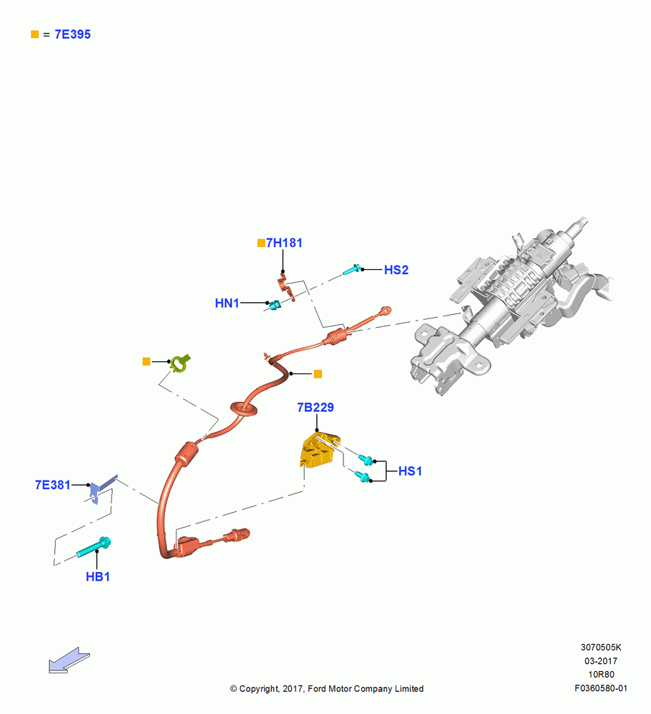 05K - Gear Change-Automatic Transmission, 2.7L DOHC 4V DI GT V6 GAS/FFV, Column Shift, 10 Speed Auto Transmission (10R80), 5.0L Coyote; 17/JUL/2017