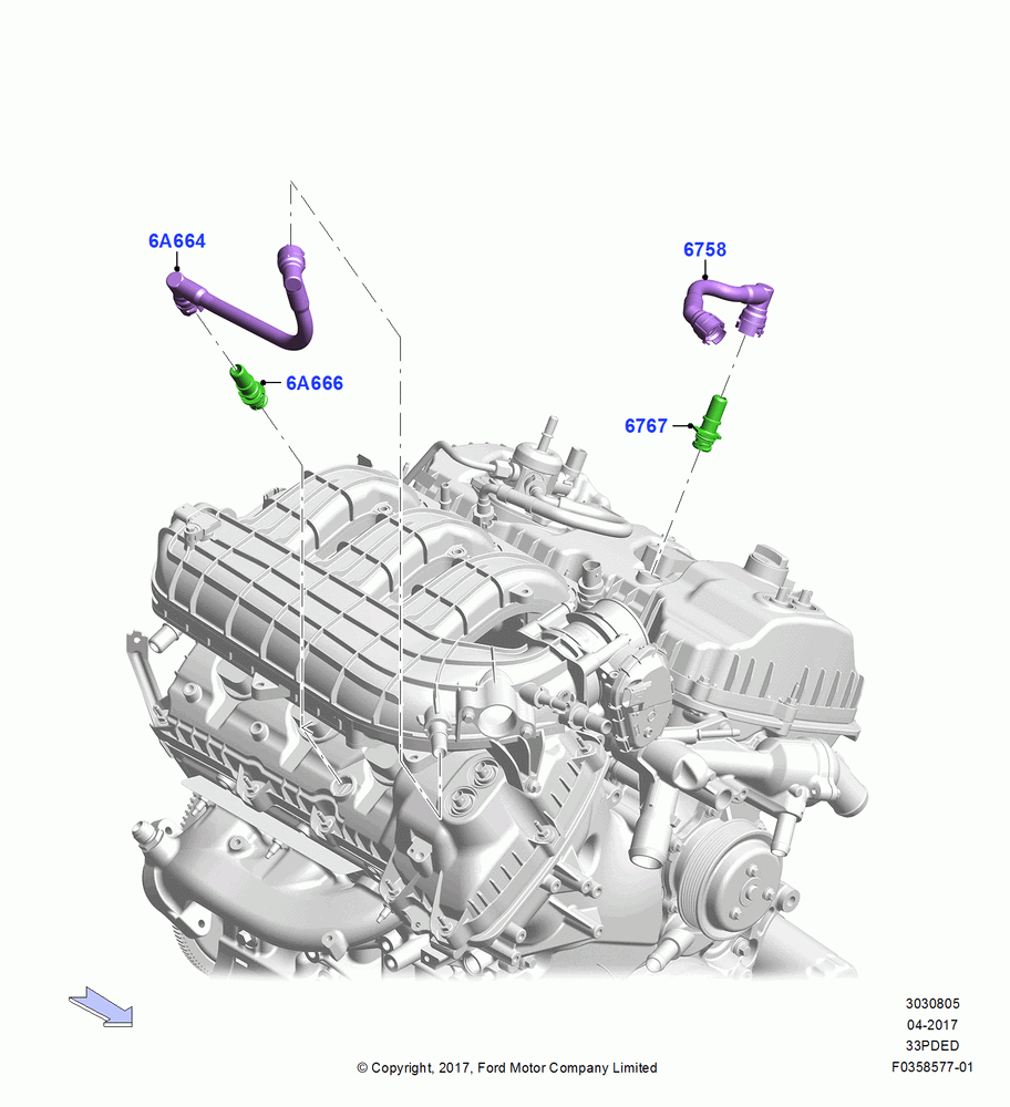 05A - Emission Control - Crankcase, 3.3L Duratec; 17/JUL/2017