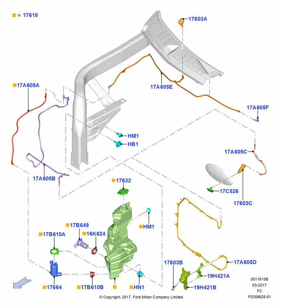10B - Windshield Washer, (-)"CHN"; 17/JUL/2017