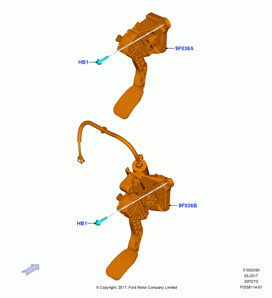 05K - Accelerator/Injection Pump Controls, 3.5L V6 GTDI; 25/SEP/2017