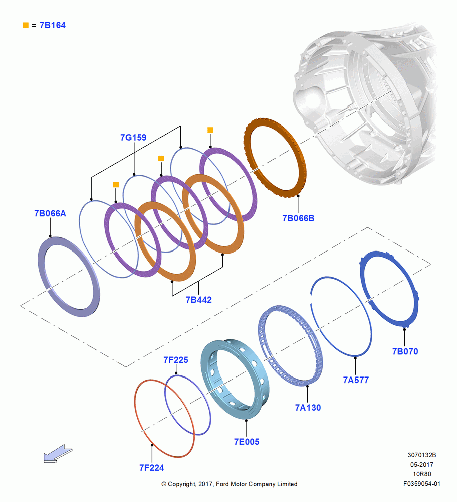 32B - Intermediate Clutch and Components, 10 Speed Auto Transmission (10R80), Same As A Clutch; 25/SEP/2017