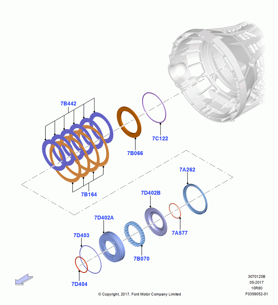 25B - Drive Plates - Low Clutch, 10 Speed Auto Transmission (10R80), Same As D Clutch; 25/SEP/2017