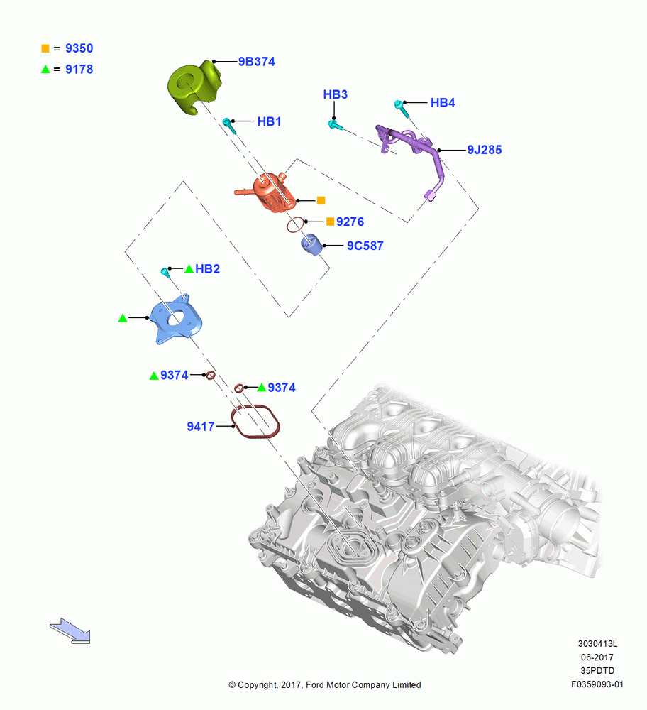 13L - Fuel Injection Pump-Engine Mounted, 3.5L V6 GTDI; 25/SEP/2017