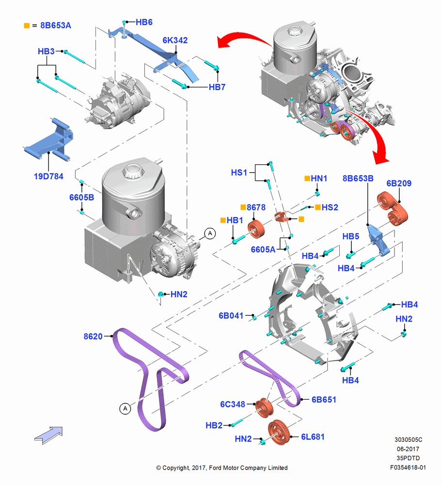 05C - Pulleys and Drive Belts, 3.5L V6 GTDI; 28/OCT/2016