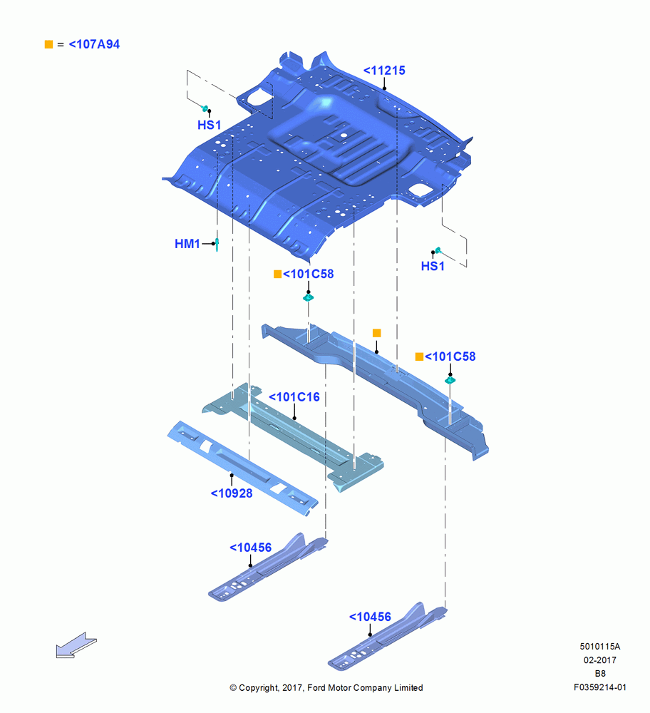 15A - Floor Pan - Center and Rear; 25/SEP/2017