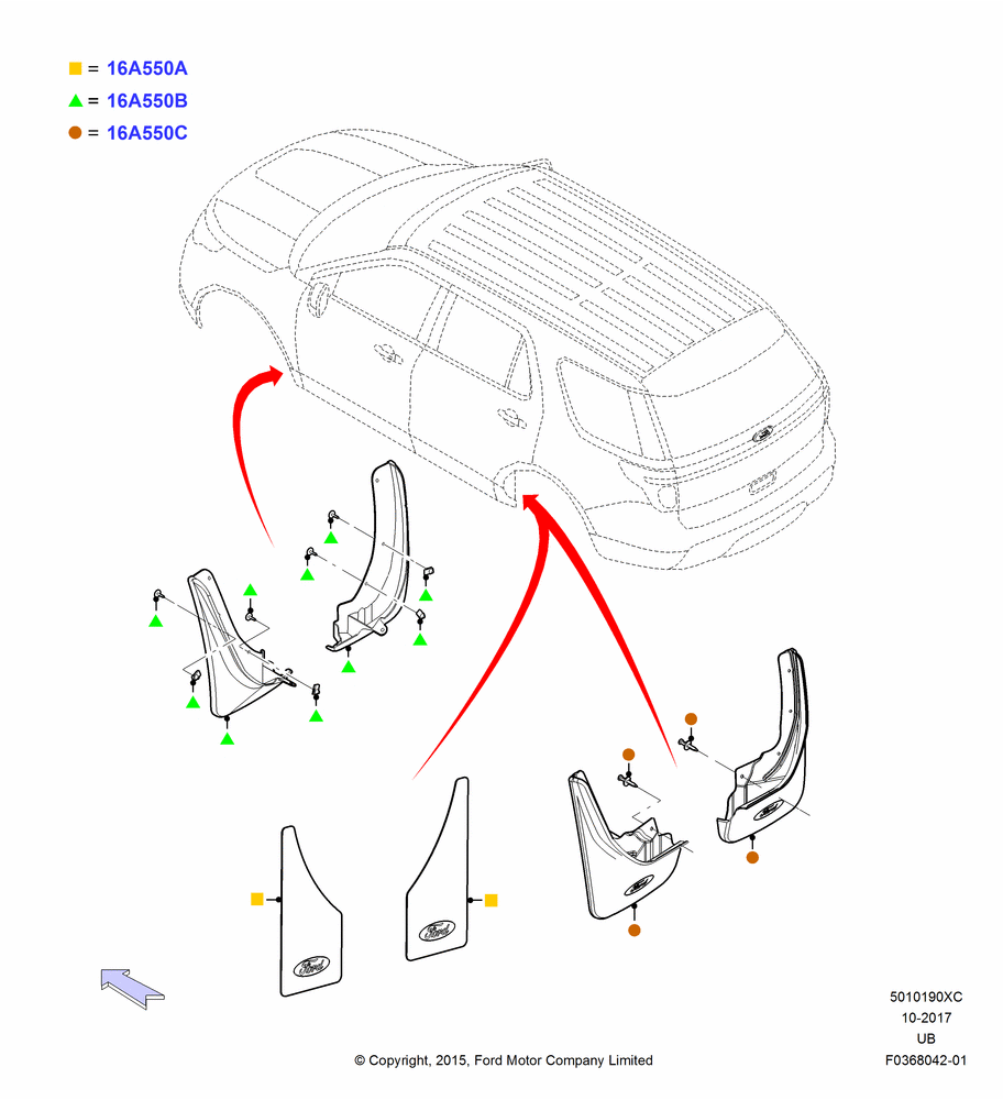 90XC - Mudflaps, Accessory; 24/OCT/2017-03/MAR/2019