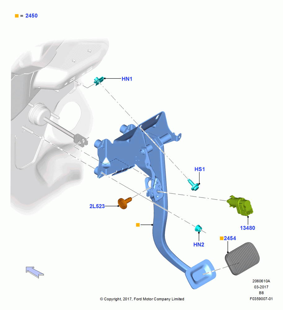 10A - Brake and Clutch Controls, With Fixed Foot Pedals; 25/SEP/2017