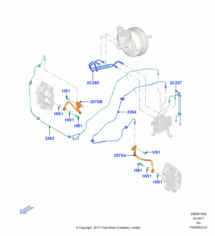 15AB - FRONT BRAKE LINES, Base, GT, LHD RWD, GT Version - Feature Car; 02/OCT/2017