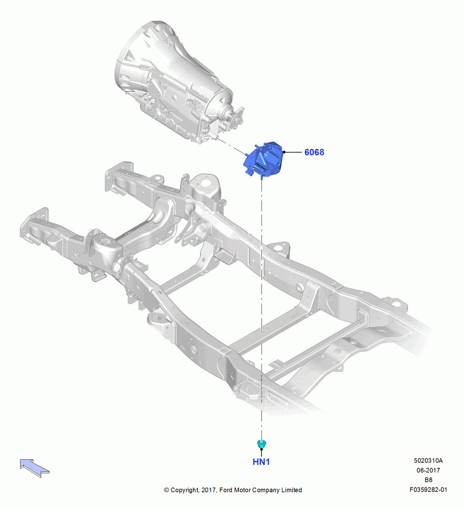 10A - Transmission Mounting, LHD RWD; 25/SEP/2017
