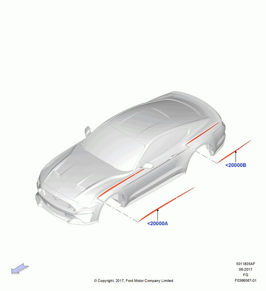 05AF - Stripe Decals, Wheels & Stripes Appearance Package, Bodyside Accent Strip Version1; 02/OCT/2017